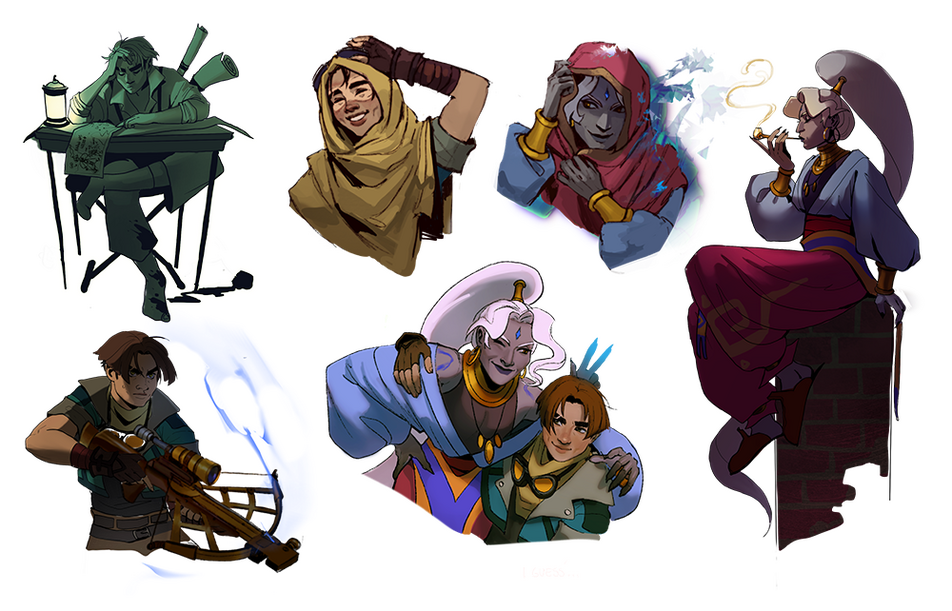 damián and raawi doodles